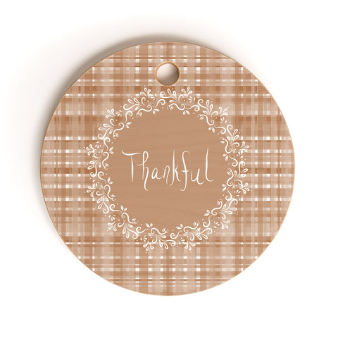 Lisa Argyropoulos Autumn Weave Thankful II Cutting Board Round