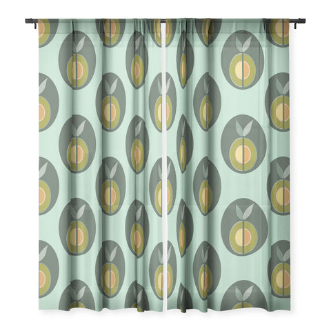 Lisa Argyropoulos Avocado Enlightenment Mint Sheer Window Curtain