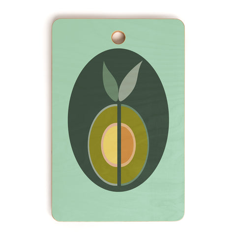 Lisa Argyropoulos Avocado Enlightenment Mint Cutting Board Rectangle