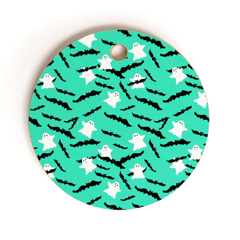 Lisa Argyropoulos Bats and Boos Cutting Board Round