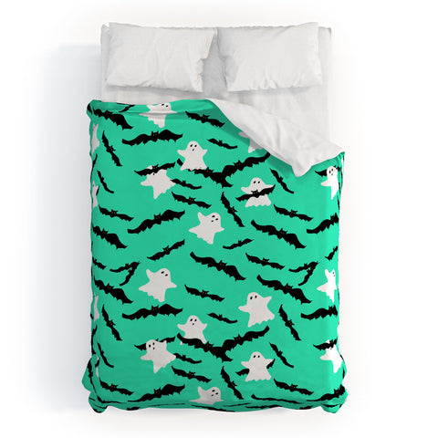 Lisa Argyropoulos Bats and Boos Duvet Cover
