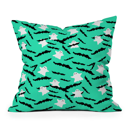 Lisa Argyropoulos Bats and Boos Throw Pillow