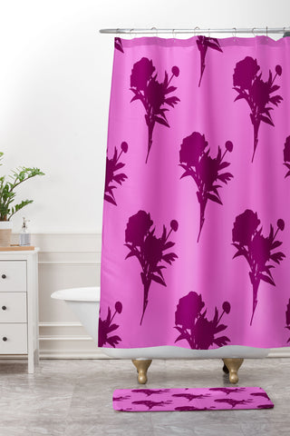 Lisa Argyropoulos Be Bold Peony Shower Curtain And Mat