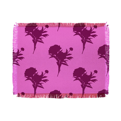 Lisa Argyropoulos Be Bold Peony Throw Blanket