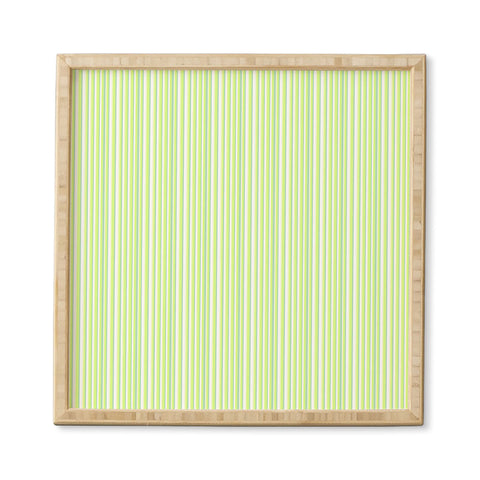 Lisa Argyropoulos Be Green Stripes Framed Wall Art