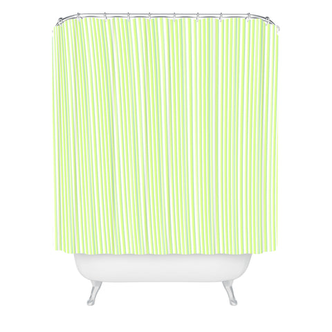 Lisa Argyropoulos Be Green Stripes Shower Curtain