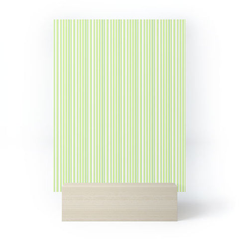 Lisa Argyropoulos Be Green Stripes Mini Art Print