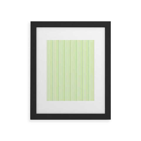 Lisa Argyropoulos Be Green Stripes Framed Art Print
