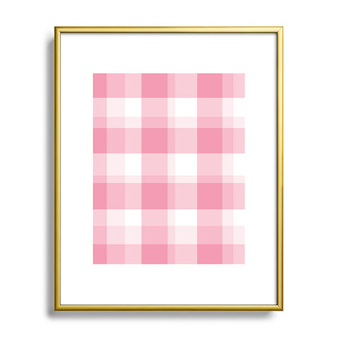 Lisa Argyropoulos Berry Sweet Checks Metal Framed Art Print