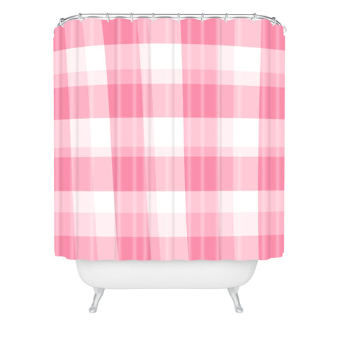 Lisa Argyropoulos Berry Sweet Checks Shower Curtain
