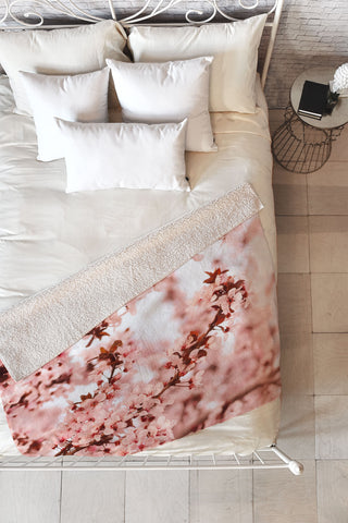Lisa Argyropoulos Blissfully Pink Fleece Throw Blanket