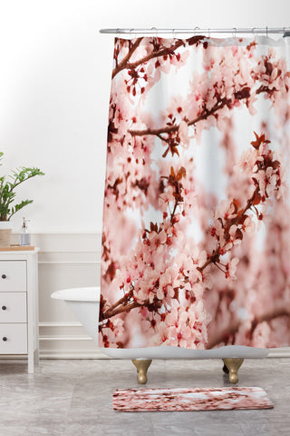 Lisa Argyropoulos Blissfully Pink Shower Curtain And Mat