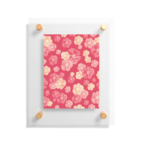 Lisa Argyropoulos Blossoms On Coral Floating Acrylic Print