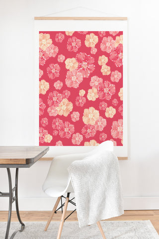 Lisa Argyropoulos Blossoms On Coral Art Print And Hanger
