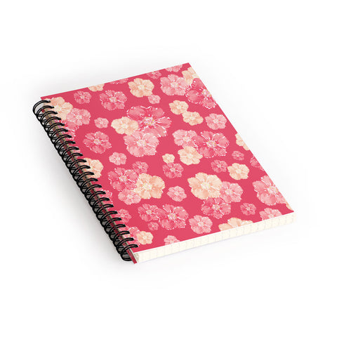 Lisa Argyropoulos Blossoms On Coral Spiral Notebook
