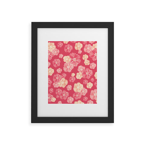Lisa Argyropoulos Blossoms On Coral Framed Art Print