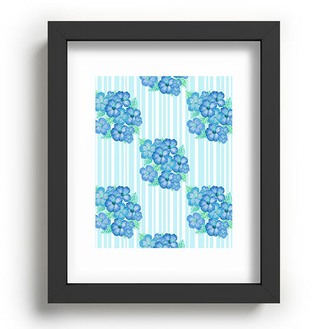 Lisa Argyropoulos Blue Hibiscus Recessed Framing Rectangle