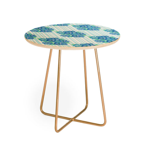 Lisa Argyropoulos Blue Hibiscus Round Side Table