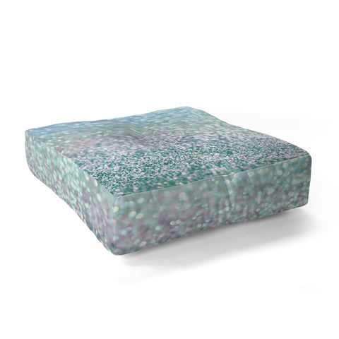 Lisa Argyropoulos Blue Mist Snowfall Floor Pillow Square
