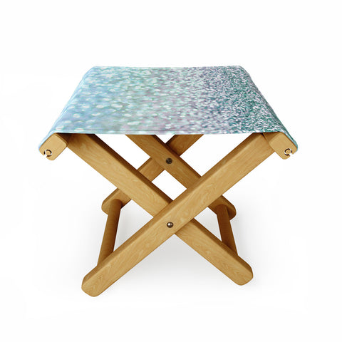 Lisa Argyropoulos Blue Mist Snowfall Folding Stool