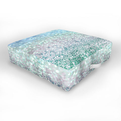 Lisa Argyropoulos Blue Mist Snowfall Outdoor Floor Cushion