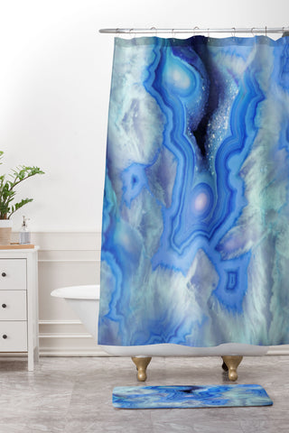 Lisa Argyropoulos Blue Sky Stone Shower Curtain And Mat