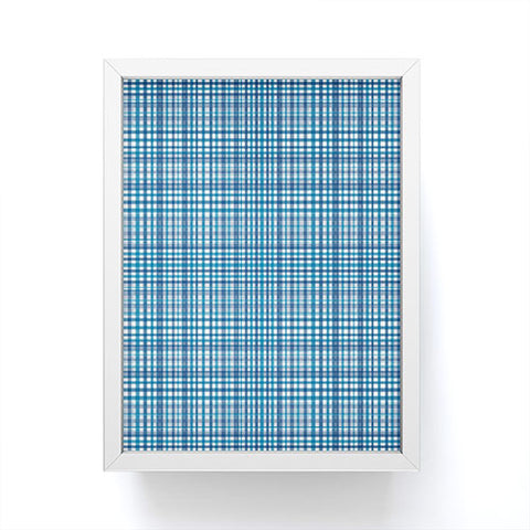 Lisa Argyropoulos Blue Woven Plaid Framed Mini Art Print