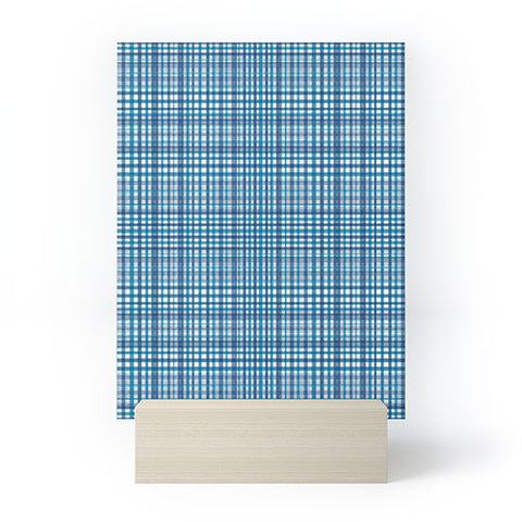 Lisa Argyropoulos Blue Woven Plaid Mini Art Print