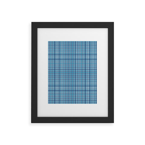 Lisa Argyropoulos Blue Woven Plaid Framed Art Print