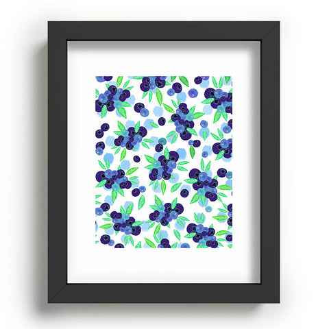 Lisa Argyropoulos Blueberries And Dots On White Recessed Framing Rectangle