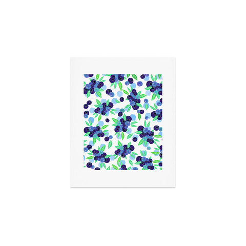 Lisa Argyropoulos Blueberries And Dots On White Art Print