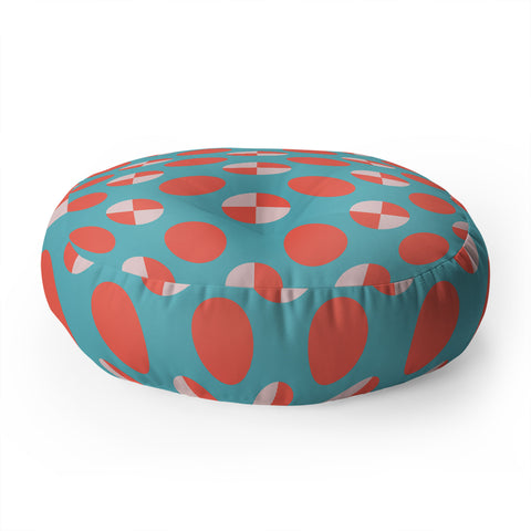 Lisa Argyropoulos Blushed Coral Dots Floor Pillow Round