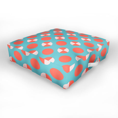 Lisa Argyropoulos Blushed Coral Dots Outdoor Floor Cushion