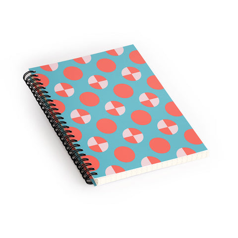 Lisa Argyropoulos Blushed Coral Dots Spiral Notebook