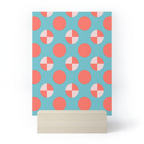 Lisa Argyropoulos Blushed Coral Dots Mini Art Print