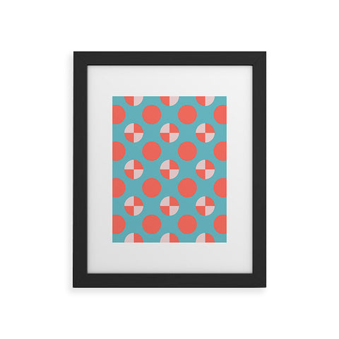 Lisa Argyropoulos Blushed Coral Dots Framed Art Print