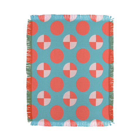 Lisa Argyropoulos Blushed Coral Dots Throw Blanket