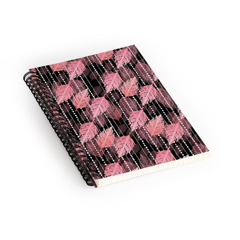 Lisa Argyropoulos Boho Blush and Beads Noir Spiral Notebook