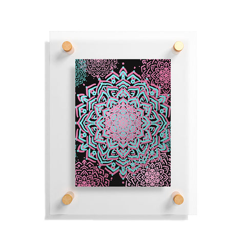 Lisa Argyropoulos Boho Medallions Aqua Rose Floating Acrylic Print