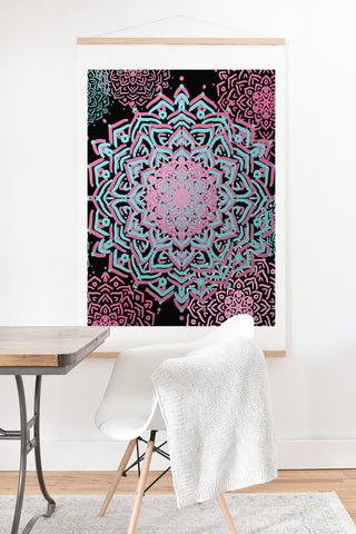 Lisa Argyropoulos Boho Medallions Aqua Rose Art Print And Hanger