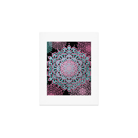 Lisa Argyropoulos Boho Medallions Aqua Rose Art Print