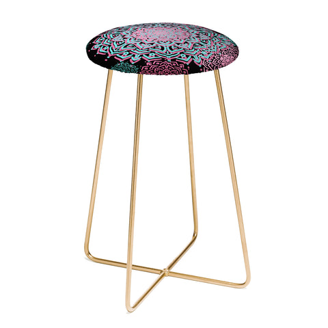 Lisa Argyropoulos Boho Medallions Aqua Rose Counter Stool
