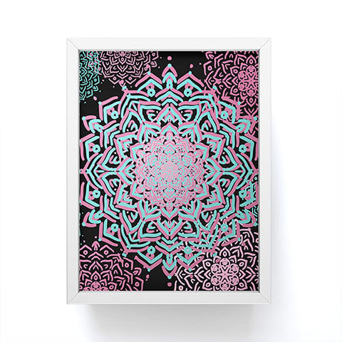 Lisa Argyropoulos Boho Medallions Aqua Rose Framed Mini Art Print