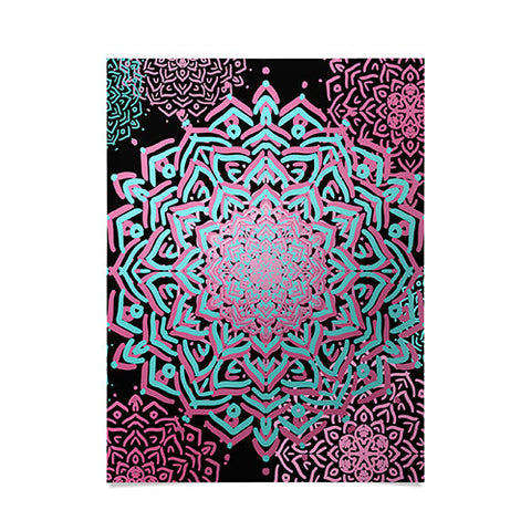 Lisa Argyropoulos Boho Medallions Aqua Rose Poster