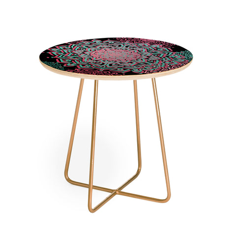 Lisa Argyropoulos Boho Medallions Aqua Rose Round Side Table