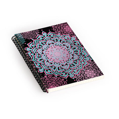 Lisa Argyropoulos Boho Medallions Aqua Rose Spiral Notebook