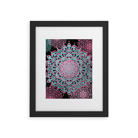 Lisa Argyropoulos Boho Medallions Aqua Rose Framed Art Print