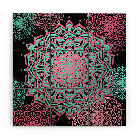 Lisa Argyropoulos Boho Medallions Aqua Rose Wood Wall Mural
