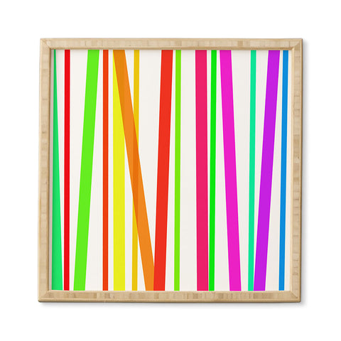 Lisa Argyropoulos Bold Rainbow Stripes Framed Wall Art