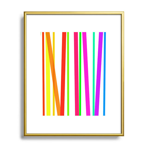 Lisa Argyropoulos Bold Rainbow Stripes Metal Framed Art Print